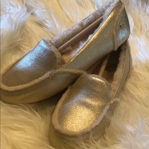 UGG Metallic hard sole slip ons